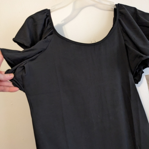 Eden & Ivy black plus size bodysuit ruffle sleeves. Nwt - Picture 6 of 15